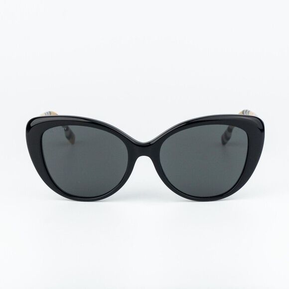 Burberry Women Sunglasses Black Grey Cat Eye BE4407 385387 NEW AUTHENTIC main image 5